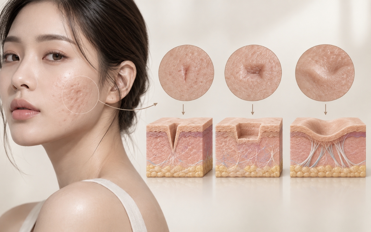 여드름흉터, 모양이 다르면 깊이도 다릅니다